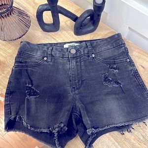 JBD black distressed shorts